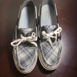 Sperry navy blue top slider shoes